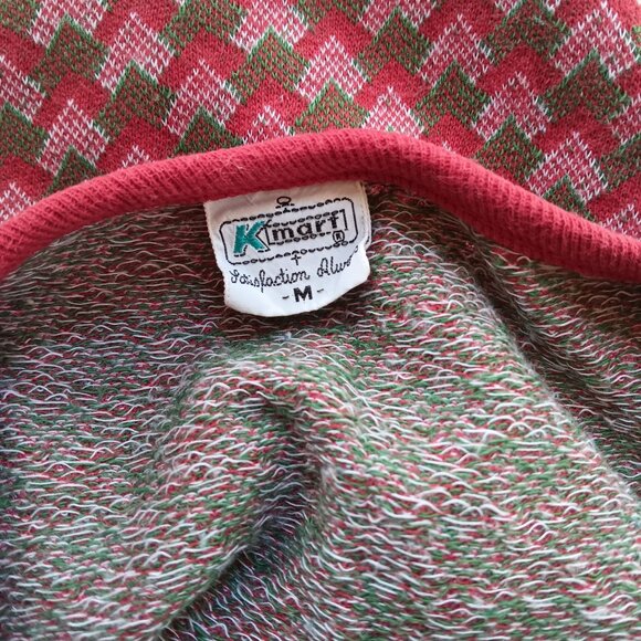 Medium Vintage K-Mart Sleeveless Knit Tank Top Chevron Pattern Mod Mommy Disco - Picture 4 of 6